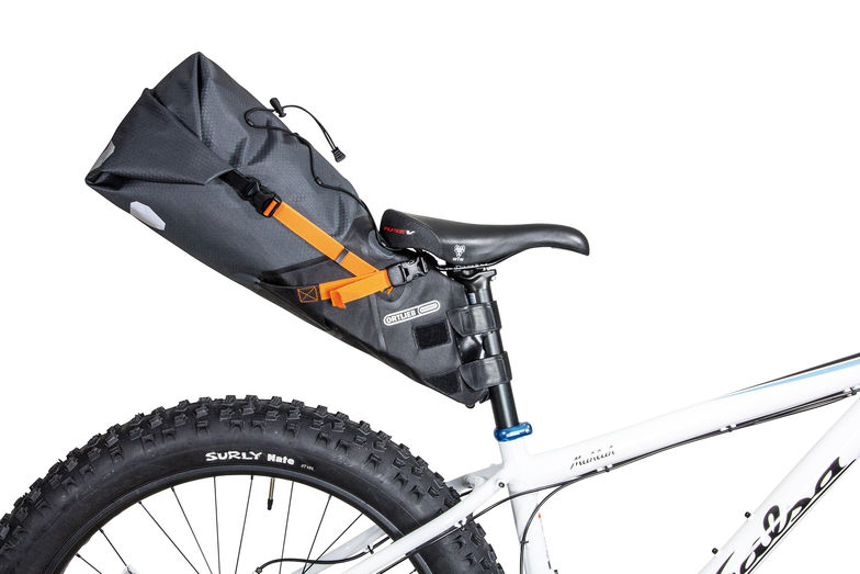 «Seat-Pack L» von Ortlieb: Wasserdichte Satteltasche mit Rollverschluss; ab CHF 199.90.